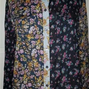 Sundance Multicolor Floral Button-Up Blouse